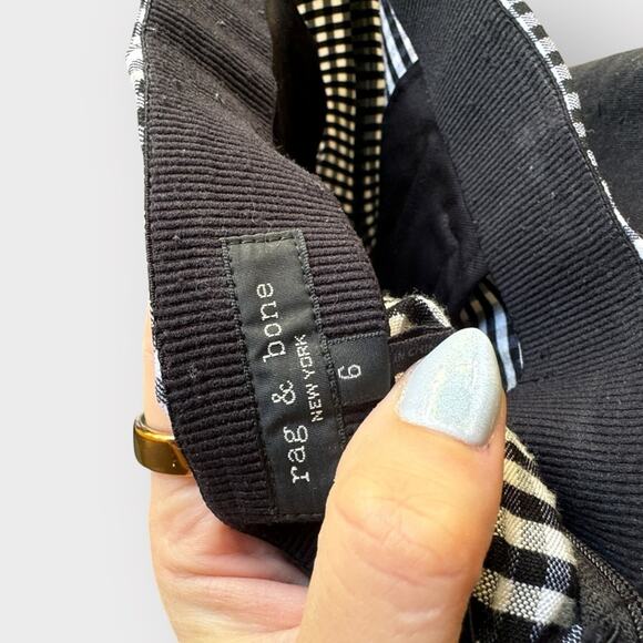 Rag & Bone Simone Zip Pocket Gingham Pants - Picture 4 of 9